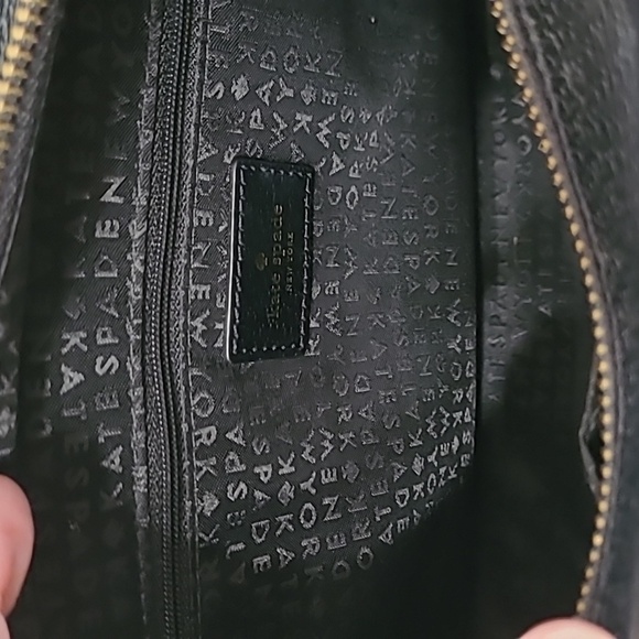 Kate Spade black & cream handbag with optional shoulder strap - Picture 12 of 16